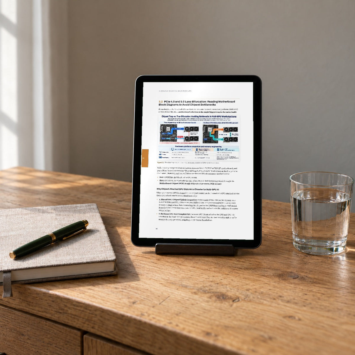 AI Implementation – inside page on a tablet